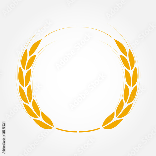Laurel wreath isolated on white background. Vector illustration.