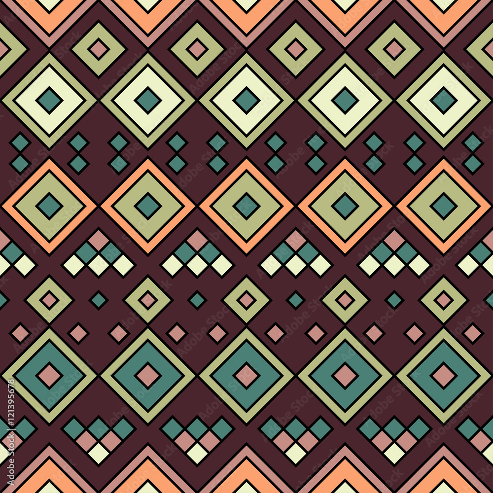 Abstract seamless pattern for girls,boys, clothes.Creative vector background with geometric figures.Funny wallpaper for textile and fabric. Fashion style. Colorful bright.Brown, pink, blue, green, red Abstract seamless pattern for girls,boys, clothes.Creative vector background with geometric figures.Funny wallpaper for textile and fabric. Fashion style. Colorful bright.Brown, pink, blue, green, red