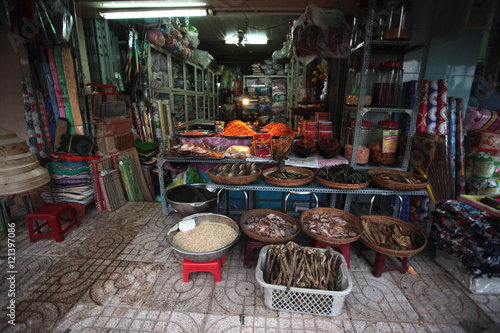 asian food market on a street