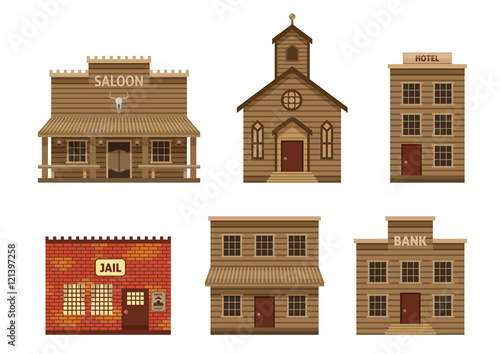 Wild West Houses Set