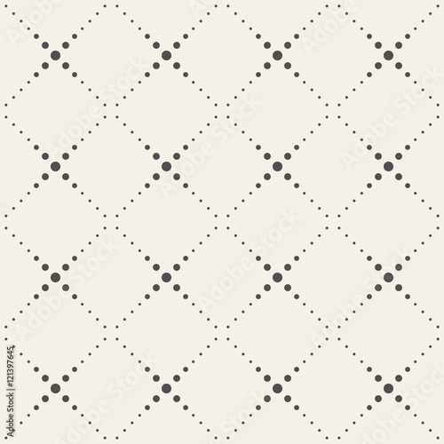Seamless vector pattern geometric tiles with dotted squares