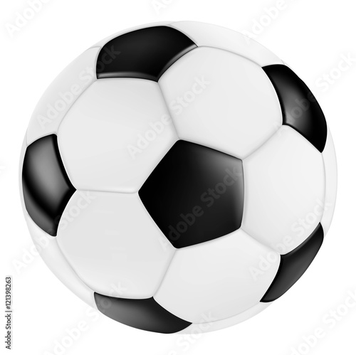 classic black white leather vector soccer ball / Fußball schwarz weiß vektor klassisch retro