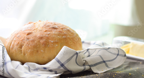 Wallpaper Mural perfect fresh baked sourdough bread with butter on the side Torontodigital.ca