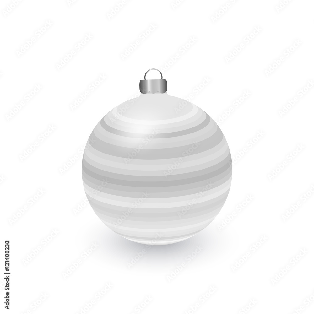 Obraz premium Gray ball on white background.