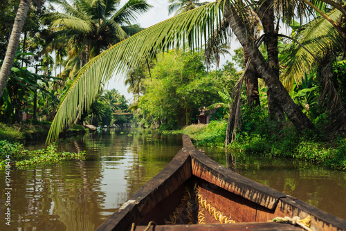 Tourist boat on Alleppey backwaters
