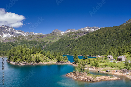 Lake of the witches, in Alpe Devero natural park in the Lepontine Alps, the province Verbano Cusio Ossola -August 2016-Verbania-Piemonte-Italy photo