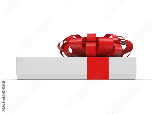 3D rendering White gift box