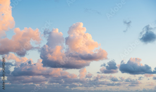Sky with clouds and sun


