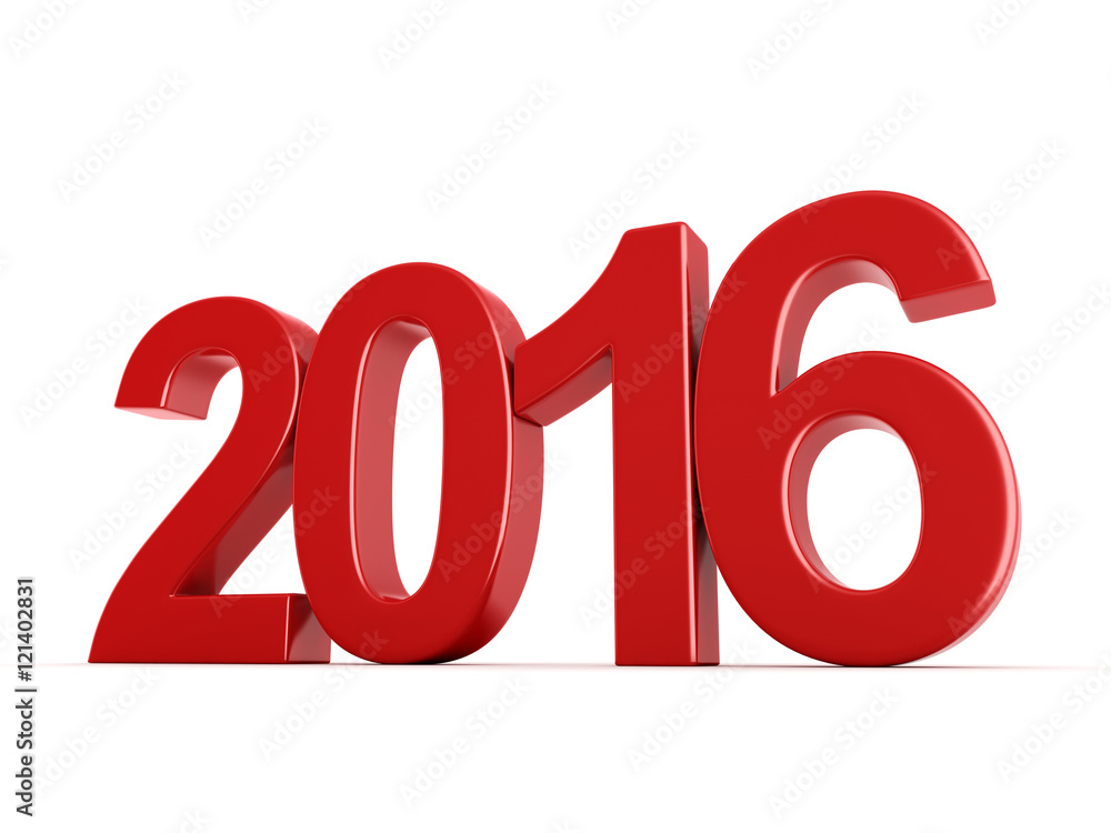 3D rendering 2016 New Year digits 3D rendering 2016 New Year digits