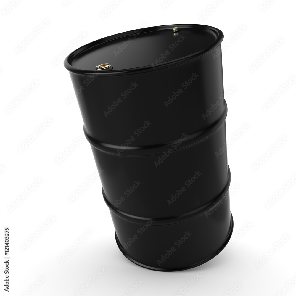 3D rendering black barrel 3D rendering black barrel