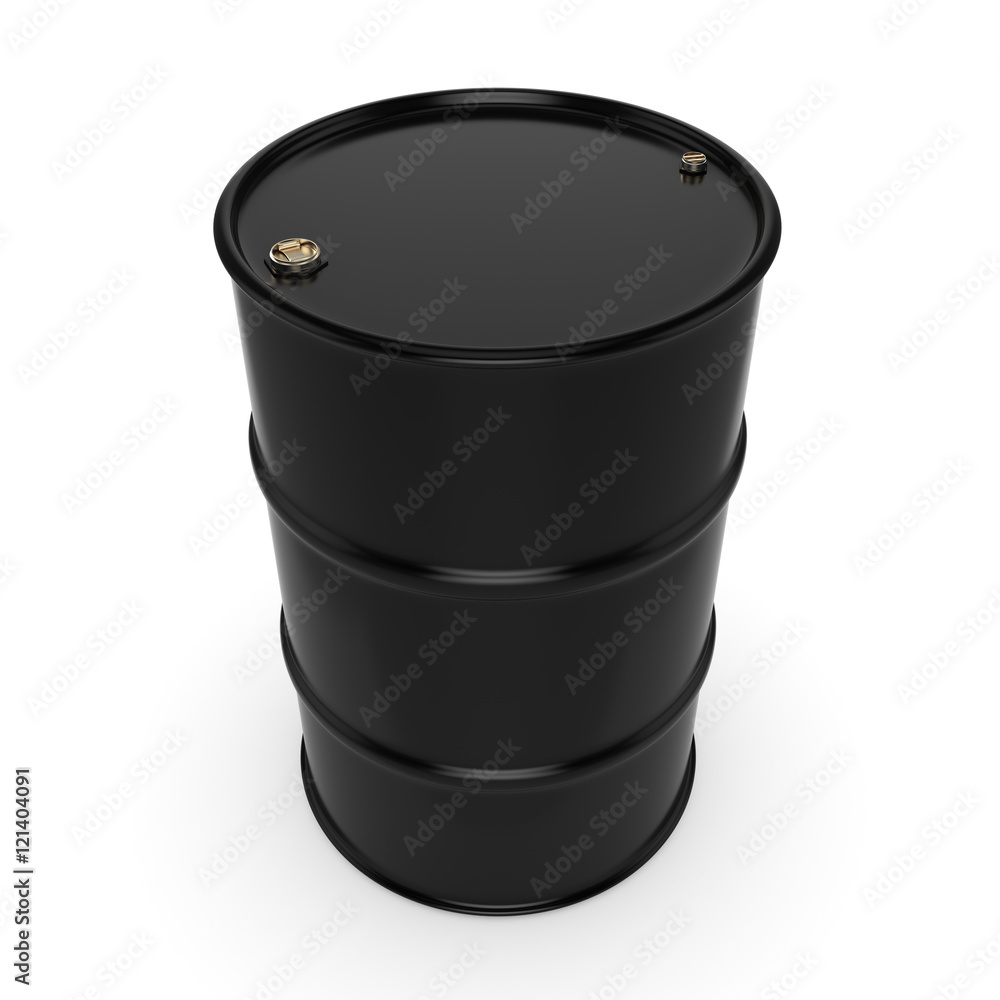 3D rendering black barrel 3D rendering black barrel