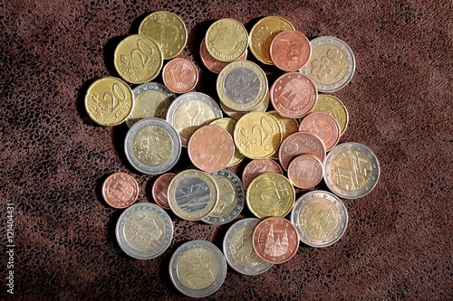 Pièces de monnaie en euros photo