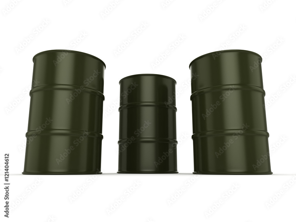 3D rendering khaki barrels 3D rendering khaki barrels