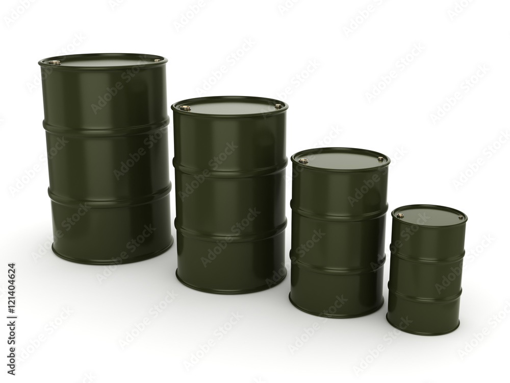 3D rendering khaki barrels 3D rendering khaki barrels