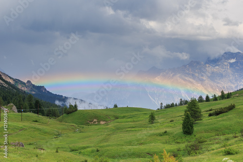 Rainbow on the dolomites