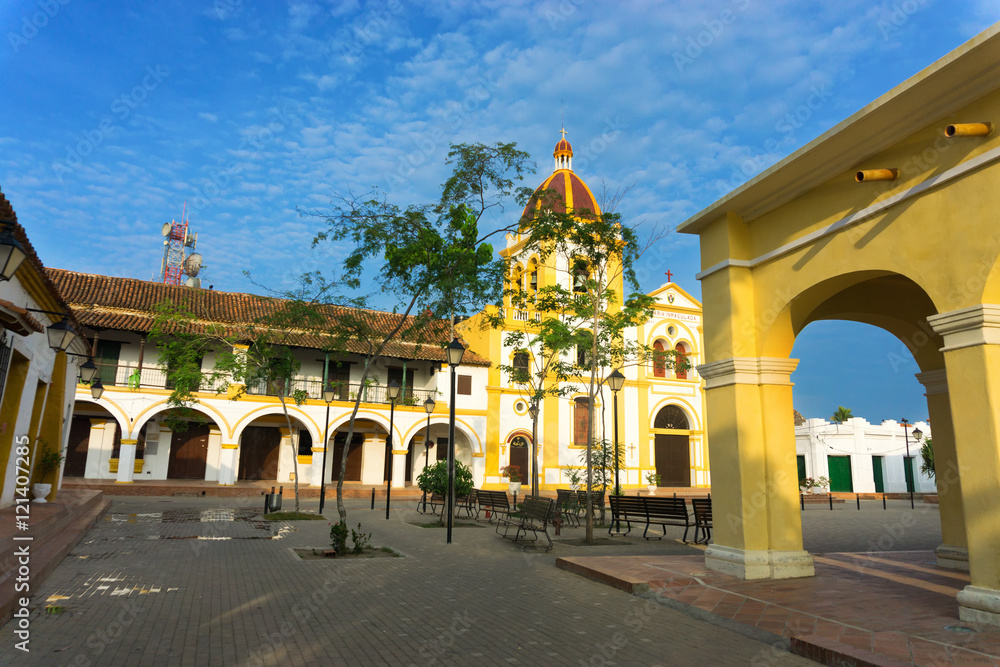 Plaza and Church in Mompox