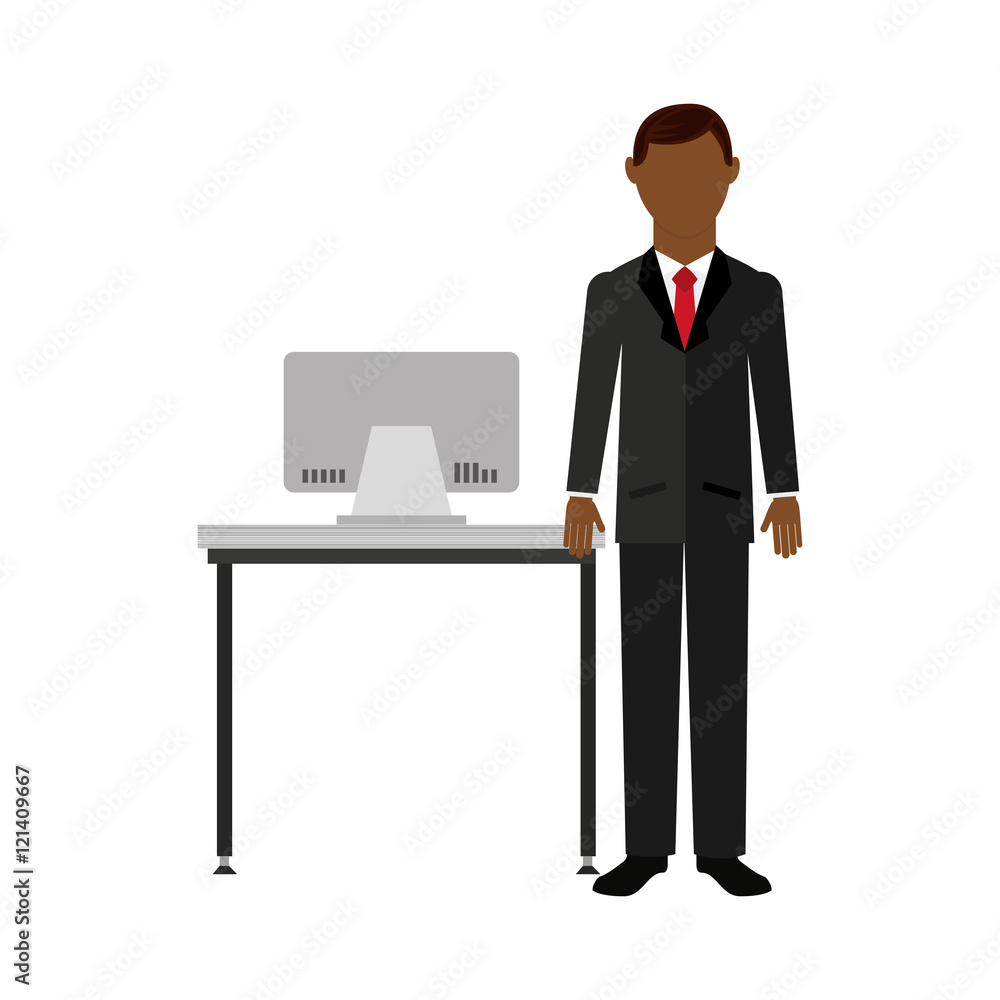 businessman avatar with business icon vector illustration design businessman avatar with business icon vector illustration design