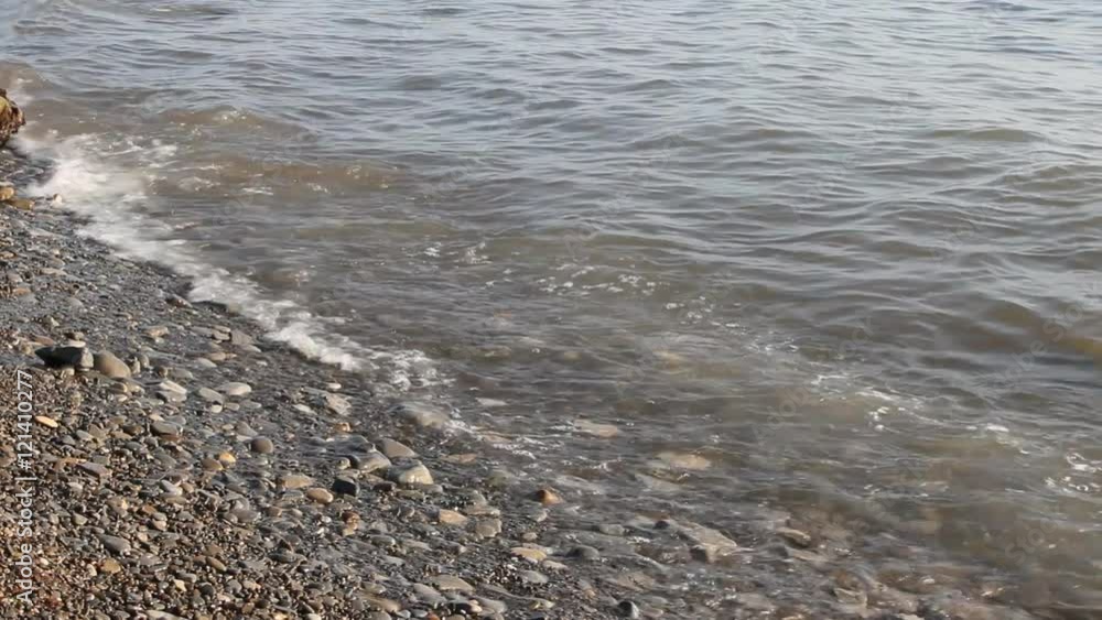 black sea coast. Waves breaking on the shore. black sea coast. Waves breaking on the shore.