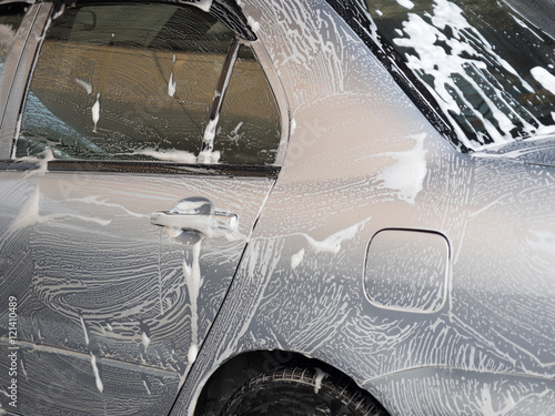 Car wash by foam