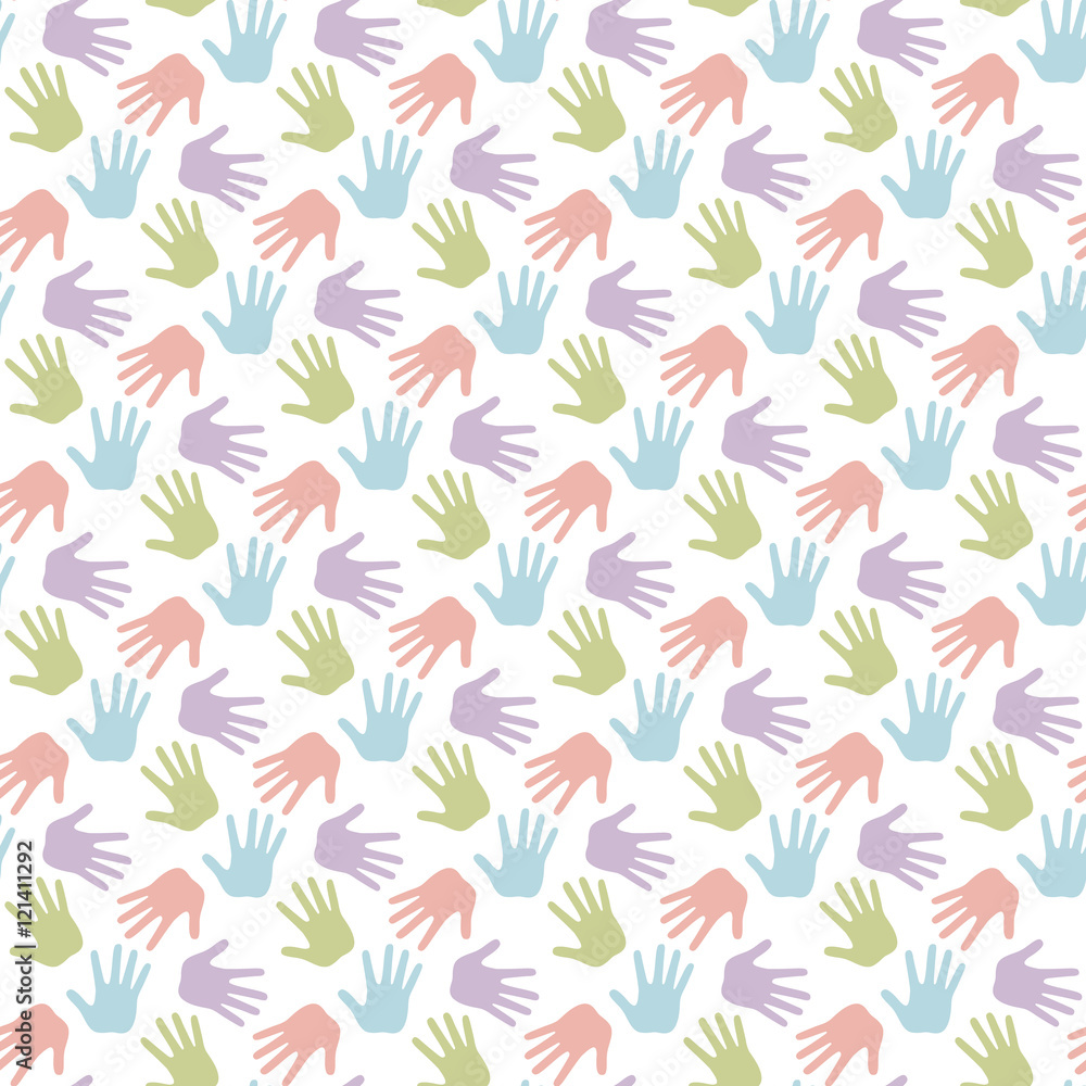 seamless hand pattern and background vector illustration