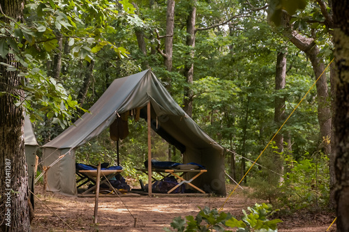 camp with tents