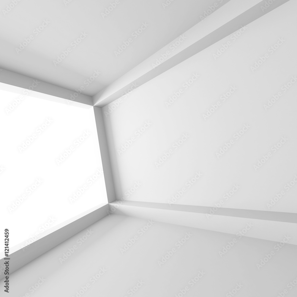 Abstract White Interior With Big Window Abstract White Interior With Big Window
