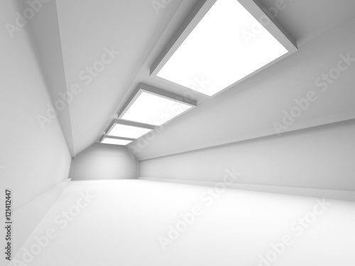 Empty Corridor Tunnel. Abstract Architecture Background © VERSUSstudio