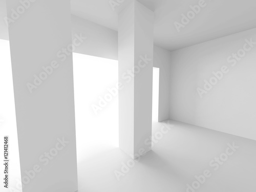 Fototapeta Naklejka Na Ścianę i Meble -  Abstract Interior Design White Modern Background