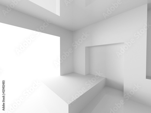 White Interior Background. Architecture Abstract Wallpaper
