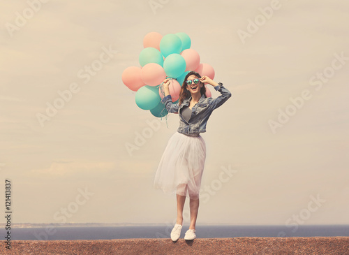 Beautiful young woman with ...