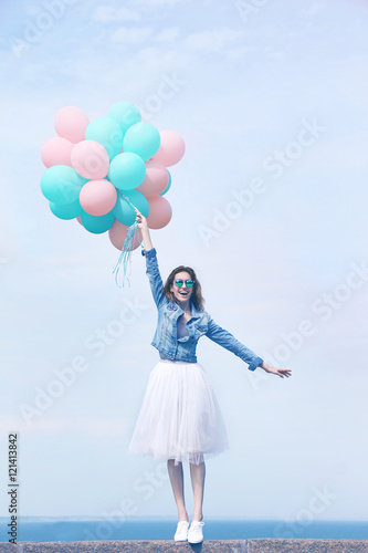Beautiful young woman with ...