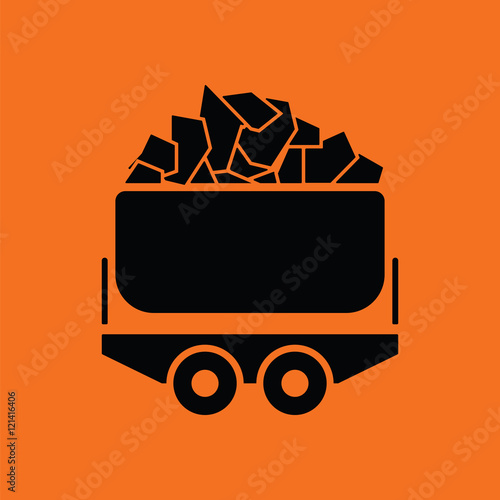 Mine coal trolley icon