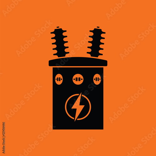 Electric transformer icon