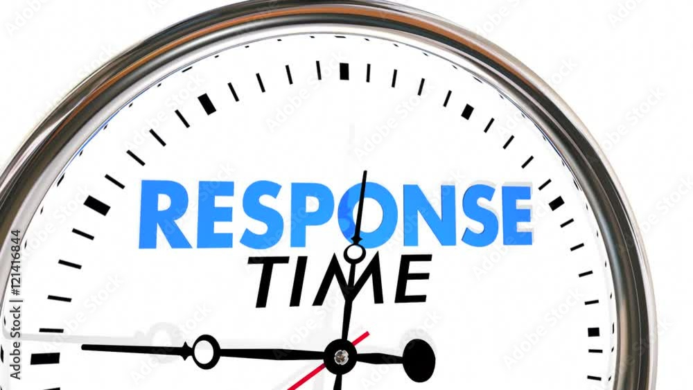 Response Time Clock Fast Speed Service Attention 3d Animation