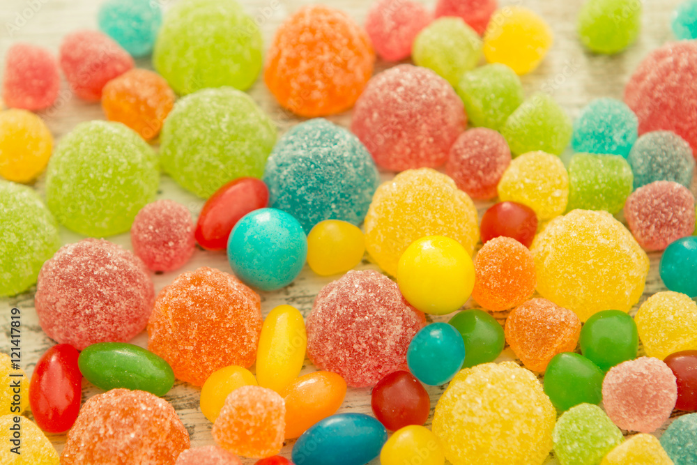 Colorful jelly beans to wallpaper
