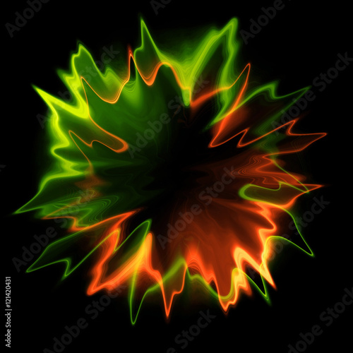 Abstract fiery ring background with luminous swirling backdrop. Glowing spiral. The energy flow tunnel. shine round frame with light circles light effect. glowing cover. Space for your message.