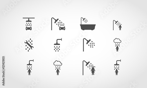 Shower Icon Set