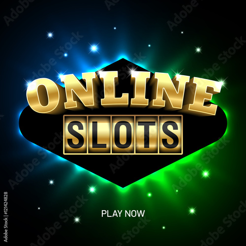Online slots casino banner, play now