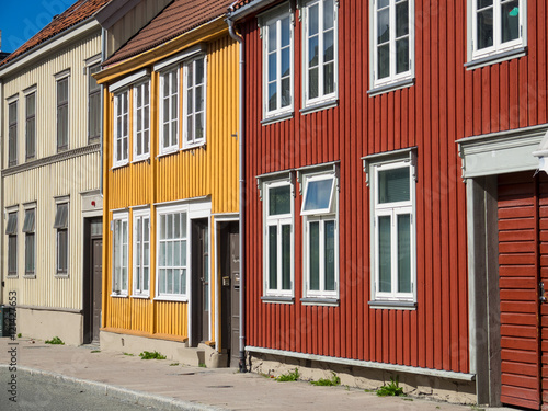 Wooden houses in Trondheim, Norway
