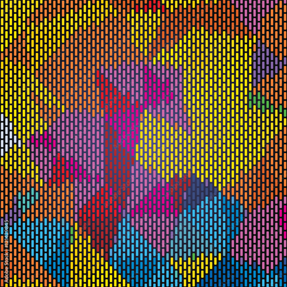 Fototapeta premium Square pixel mosaic background.