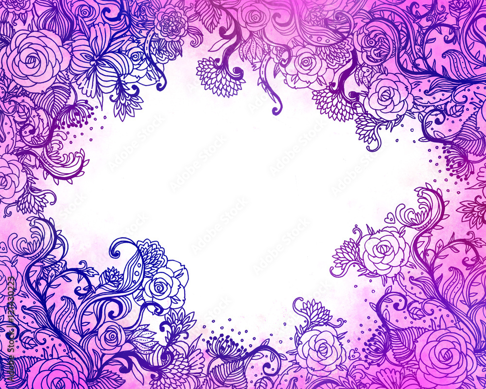 Beautiful floral frame Beautiful floral frame