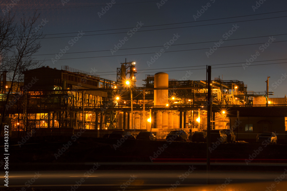 Night and the lights of the plant Night and the lights of the plant