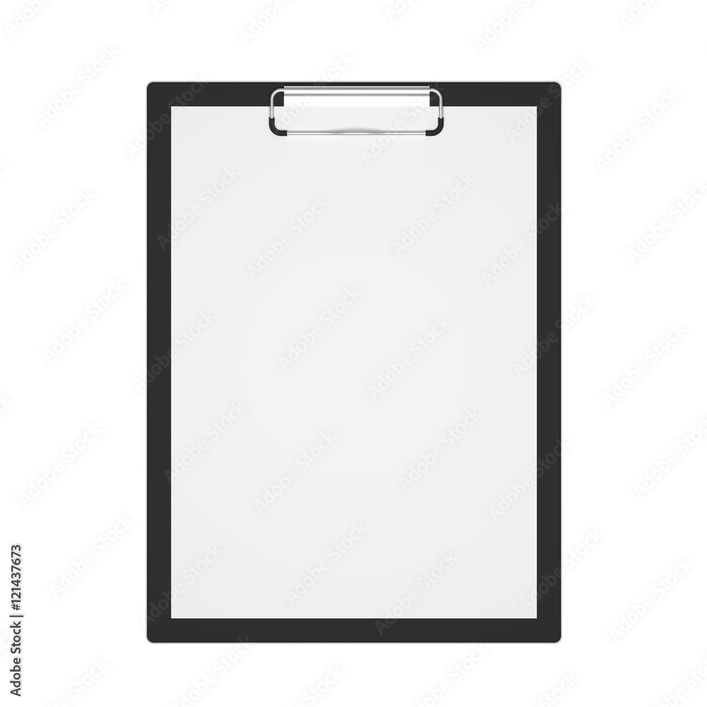 Black 3d illustration clipboard isolated on white Black 3d illustration clipboard isolated on white