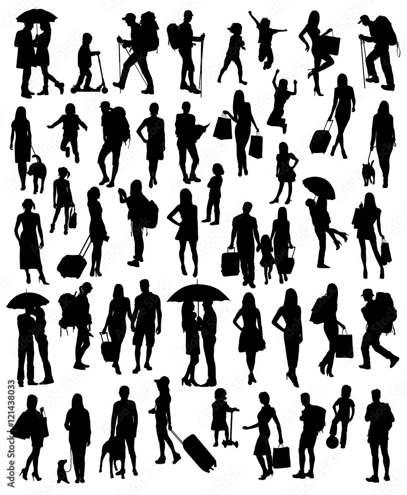 Activities Silhouette People, art vector design