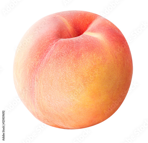 peach fruit isolated on white background
