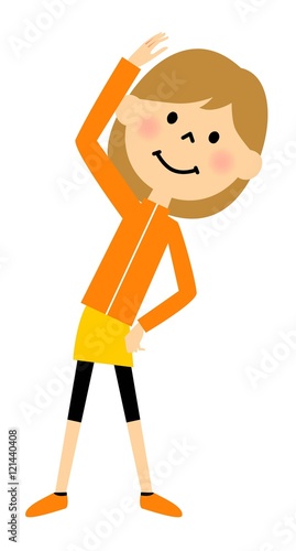 準備運動するこども