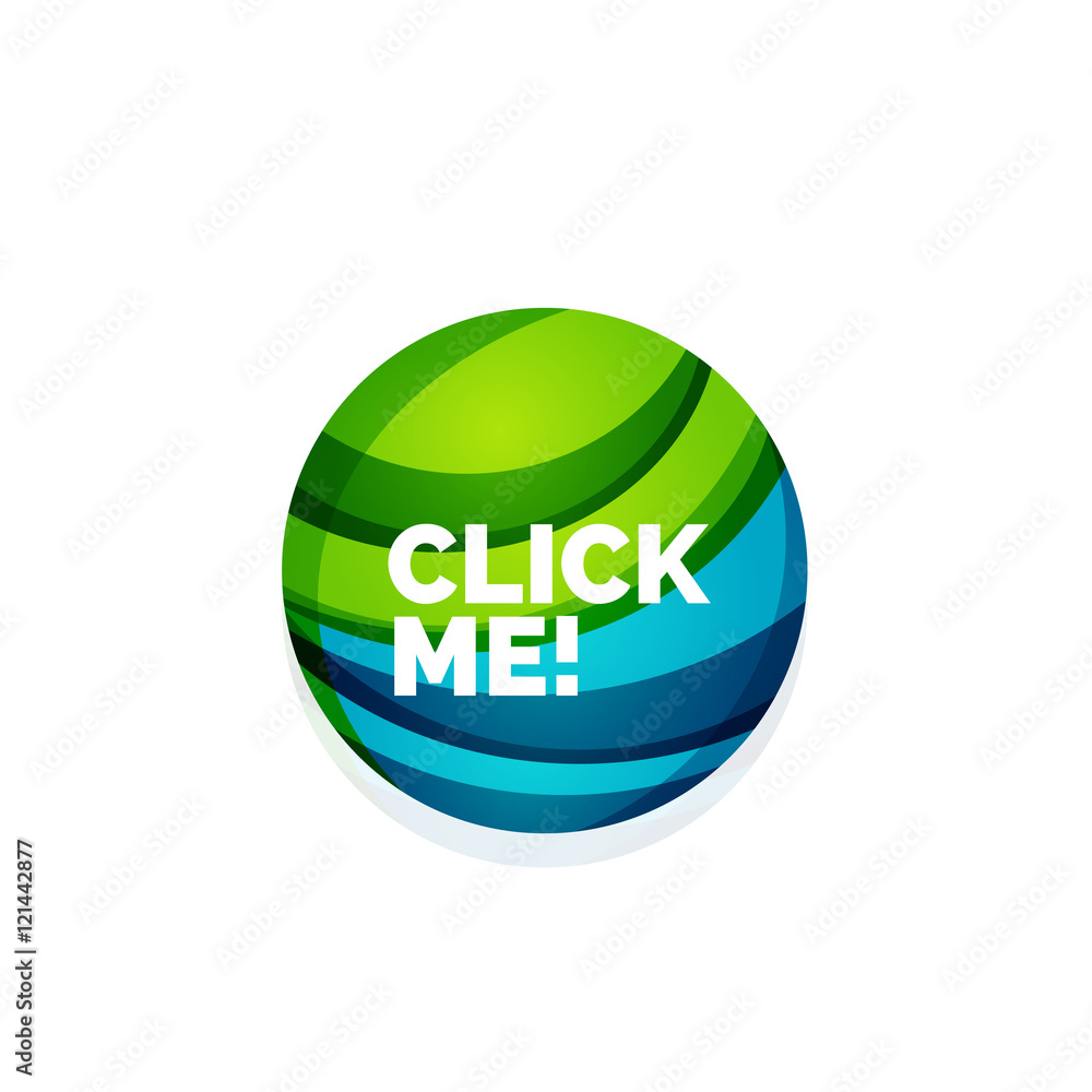 Vector abstract sphere button template Vector abstract sphere button template