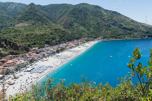 View on Scilla beach in Calabria, southern Italy