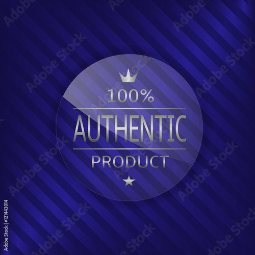 Silver authentic label