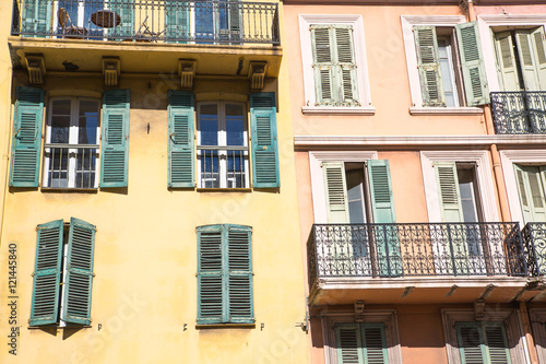 Colourful old town houses of Cannes, France